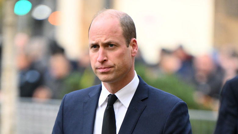 Prince William attending a funeral