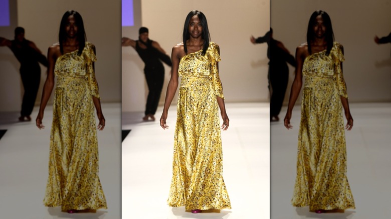 Princess Keisha Omilana of Nigeria walks the runway