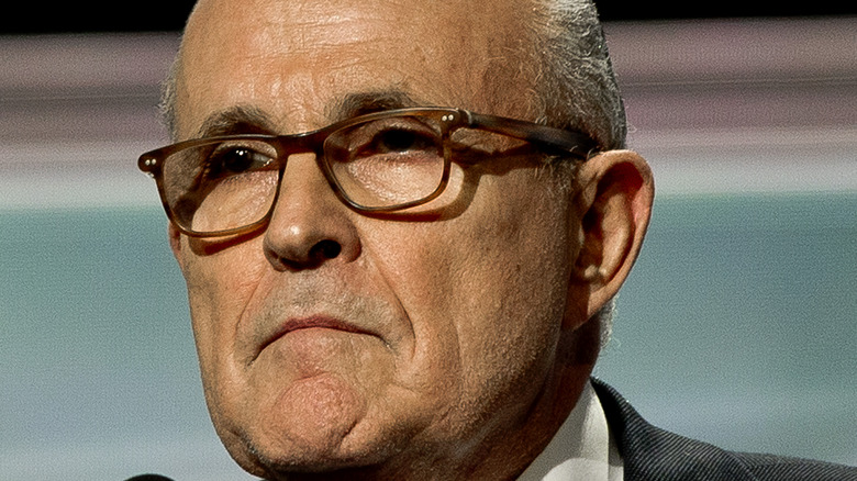 Rudy Giuliani looking serious