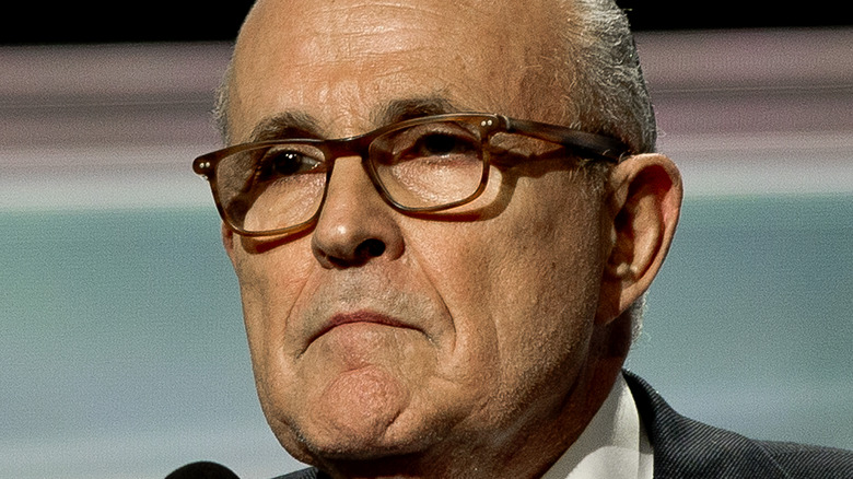Rudy Giuliani giving a speech