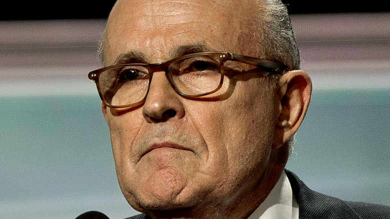 Rudy Giuliani giving a speech