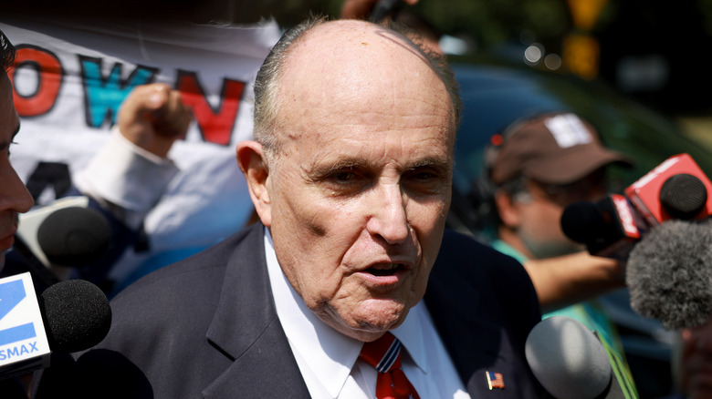 Rudy Giuliani at a rally
