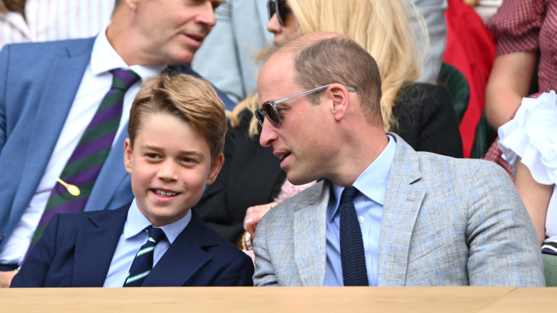 Pince William and Prince George chatting