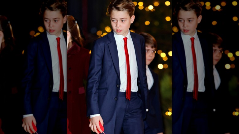 Prince George walking at Christmas 2024