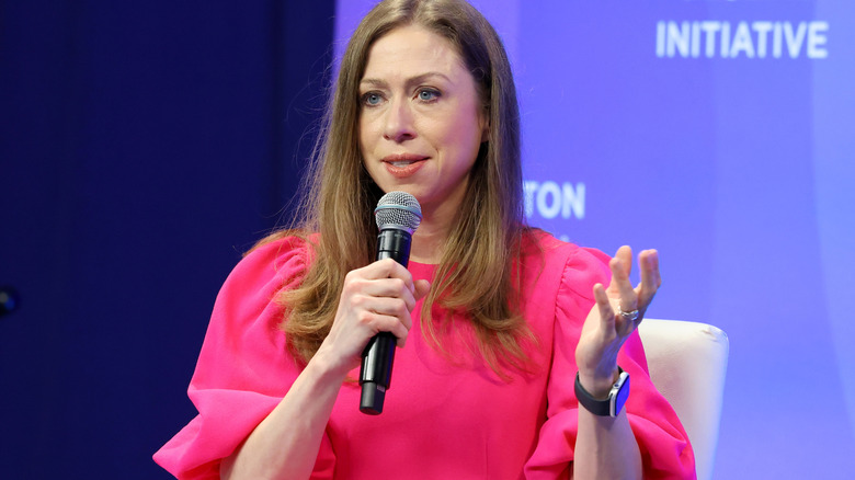 Chelsea Clinton giving a talk