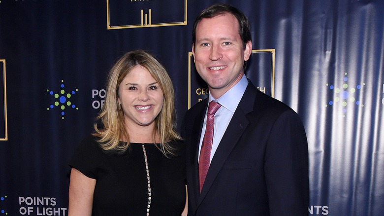 Jenna Bush Hager smiling with her husband Henry Hager