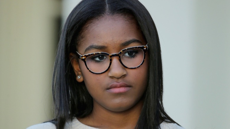 Sasha Obama at the White House in 2015