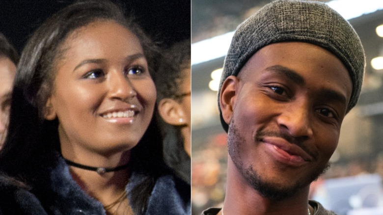 Split image of Sasha Obama and Clifton Powell Jr.
