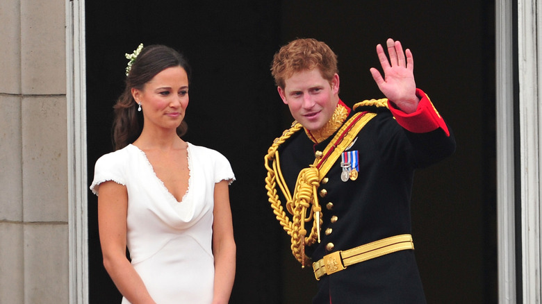 Pippa and Prince Harry on the Buckingham Palace balcony in 2011