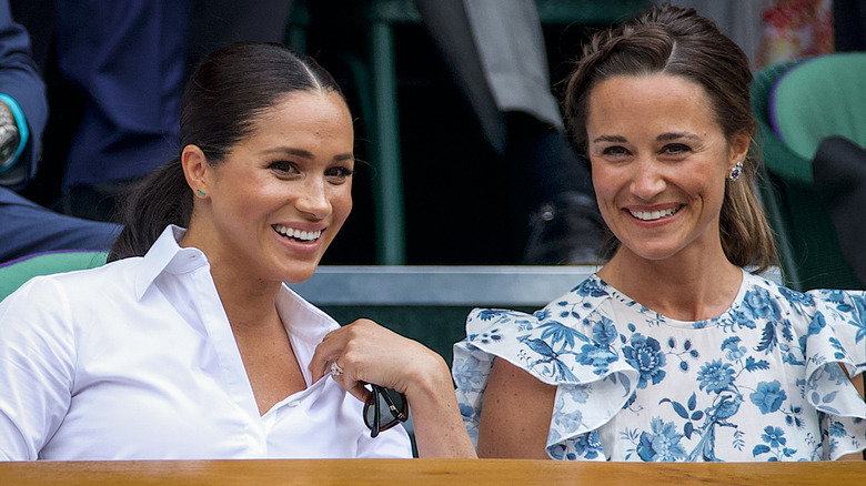 Pippa Middleton and Meghan Markle watch tennis together in 2019