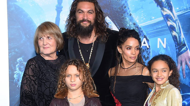 Jason Momoa and Lisa Bonet with their kids
