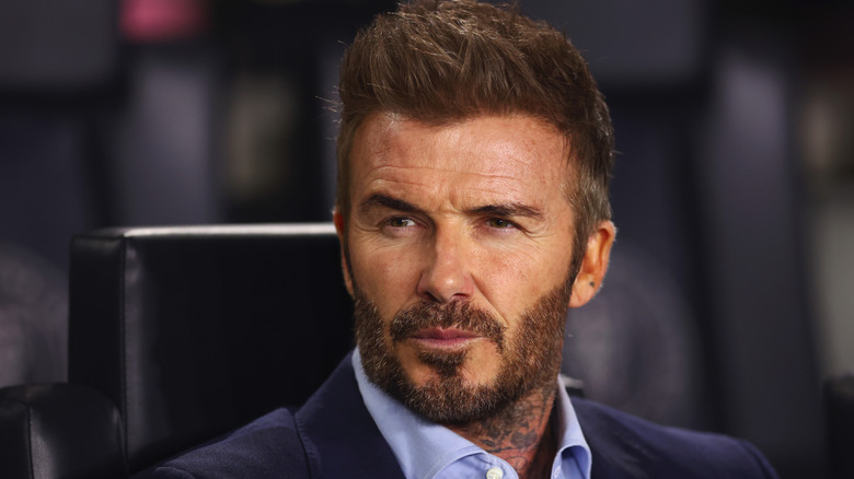 David Beckham at Chase Stadium on April 09, 2025 in Fort Lauderdale, Florida.