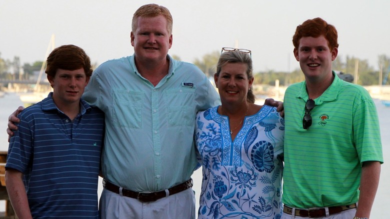 The Murdaugh family posing together in 2019