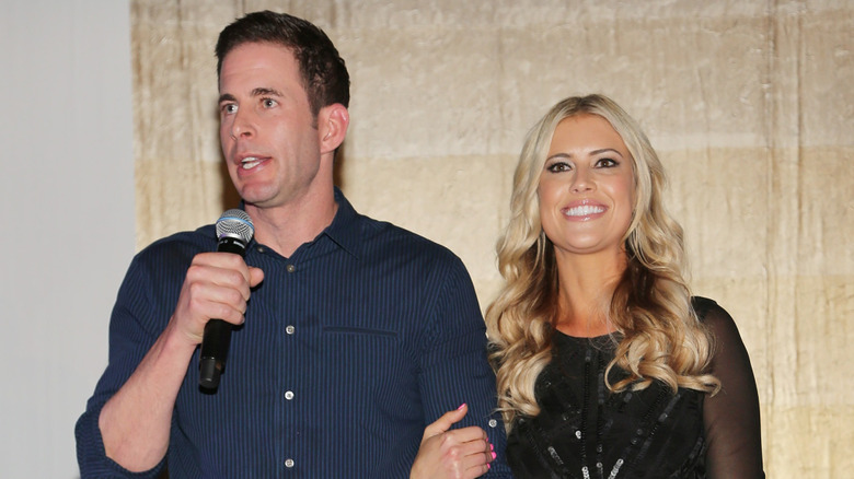 Tarek El Moussa and Christina Haack attend a product launch party in Miami, Florida, in March 2016
