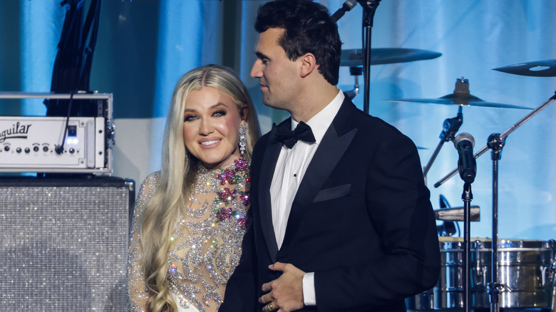 Erika and Charlie Kirk at inauguration party