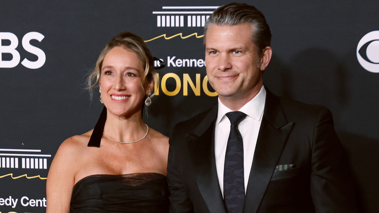 Jennifer Cunningham Hegseth and Pete Hegseth attend the 2025 Kennedy Center Honors at The Kennedy Center on December 07, 2025 in Washington, DC.