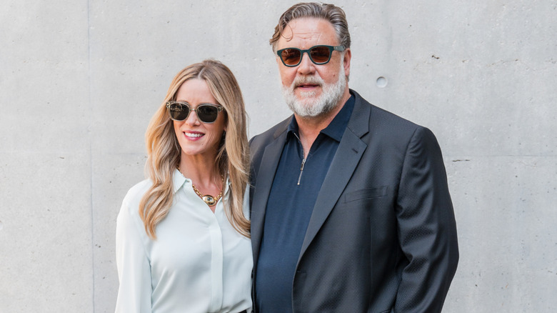 Britney Theriot and Russell Crowe smiling