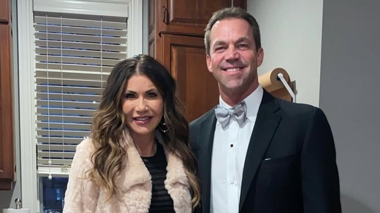 Kristi and Bryon Noem pose for a photo