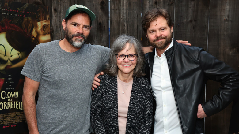 Peter Craig, Sally Field, and Eli Craig posing