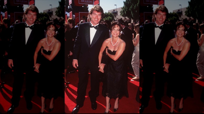 Sally Field and Jerry D. Knight holding hands at the 1995 Emmys