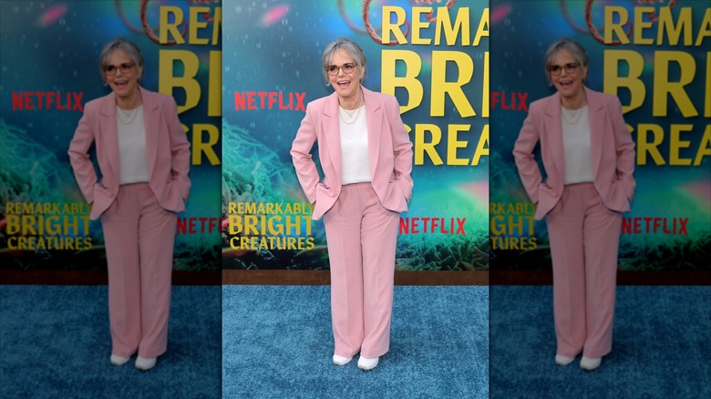 Sally Field laughing at the premiere of "Remarkably Bright Creatures"