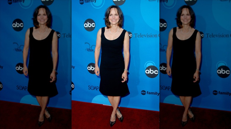 Sally Field wearing a simple black dress at the ABC All-Star Party in 2006