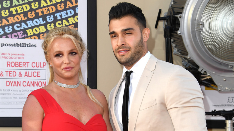 Britney Spears and Sam Asghari on red carpet together