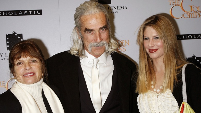 Katharine Ross, Sam Elliott, and Cleo Rose Elliott smiling in 2007