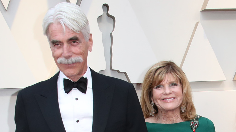 Sam Elliott and Katharine Ross smiling together in 2019.
