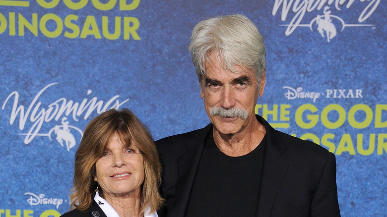 Katharine Ross and Sam Elliott posing together in 2015.
