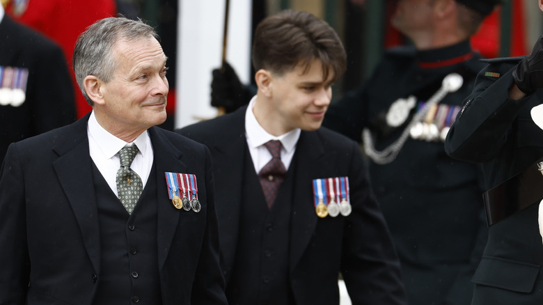 Samuel Chatto walking with his father