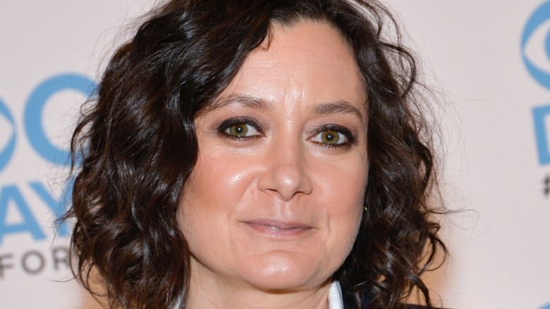 Sara Gilbert posing