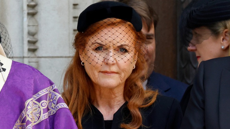 Sarah Ferguson attends Katharine, Duchess of Kent's requiem Mass service in London, England (2025)