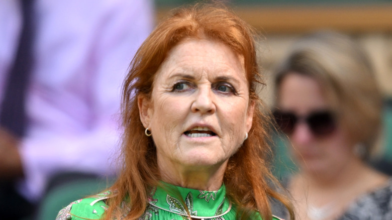 Sarah Ferguson looking concerned