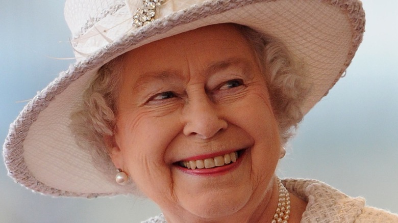 Queen Elizabeth II smiling in 2011 