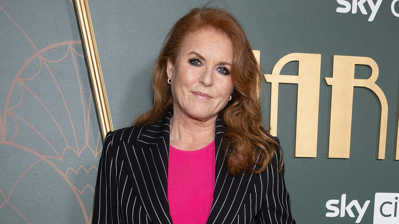 Sarah Ferguson smiling slightly