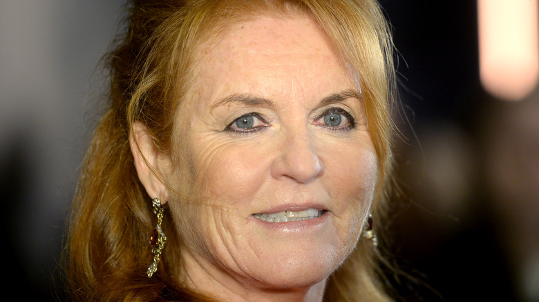 Sarah Ferguson smiling at an event in London.