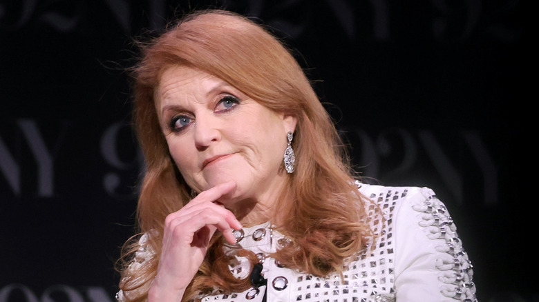 Sarah Ferguson looking pensive