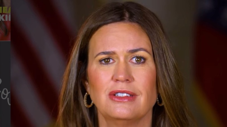 Sarah Huckabee Sanders talking