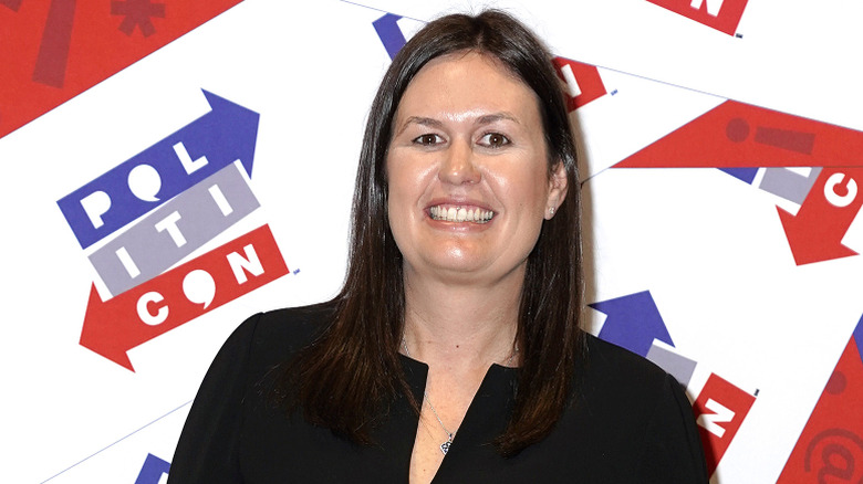 Sarah Huckabee Sanders smiling
