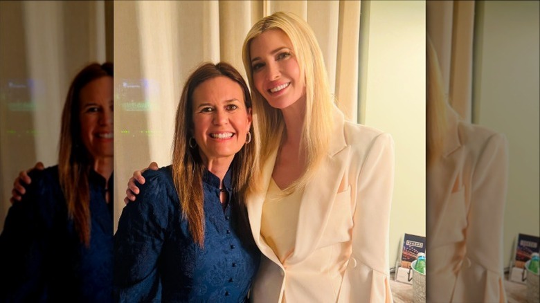 Sarah Huckabee Sanders and Ivanka Trump smiling