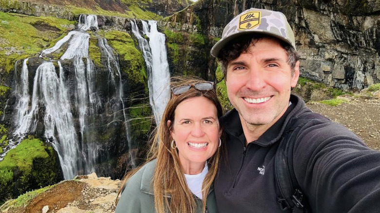 Arkansas Governor Sarah Huckabee Sanders hiking with her husband, Bryan Sanders