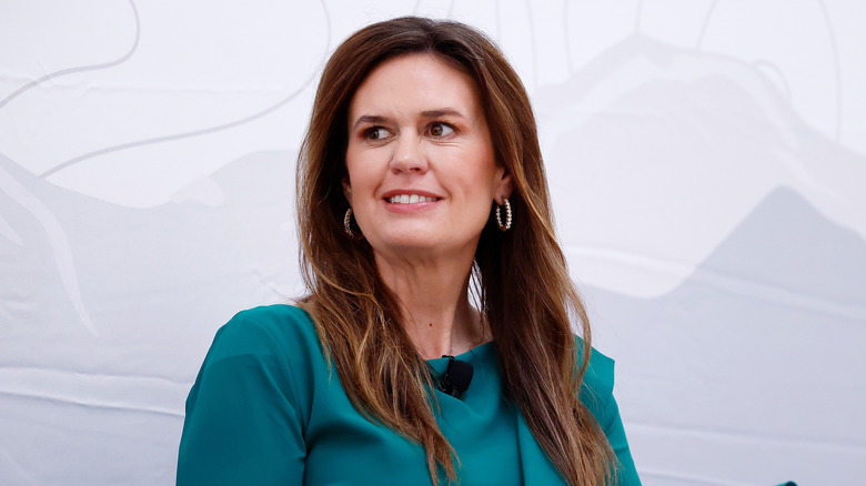 Sarah Huckabee Sanders smiling