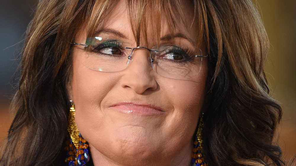Sarah Palin tight lipped grin