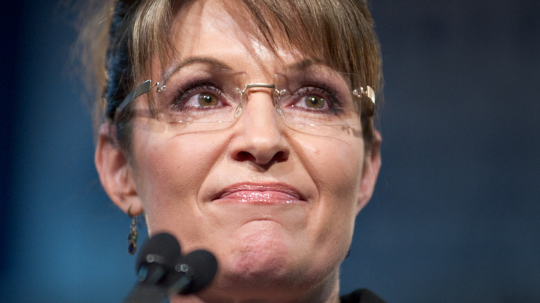 Sarah Palin speaking onstage