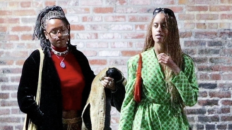 Young women walking