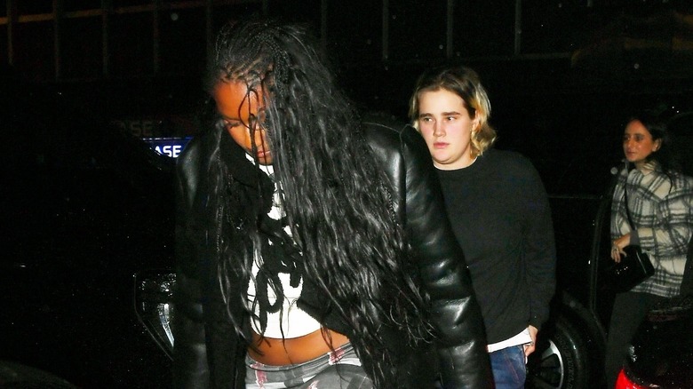 Sasha Obama and Maisy Biden arriving at a party together