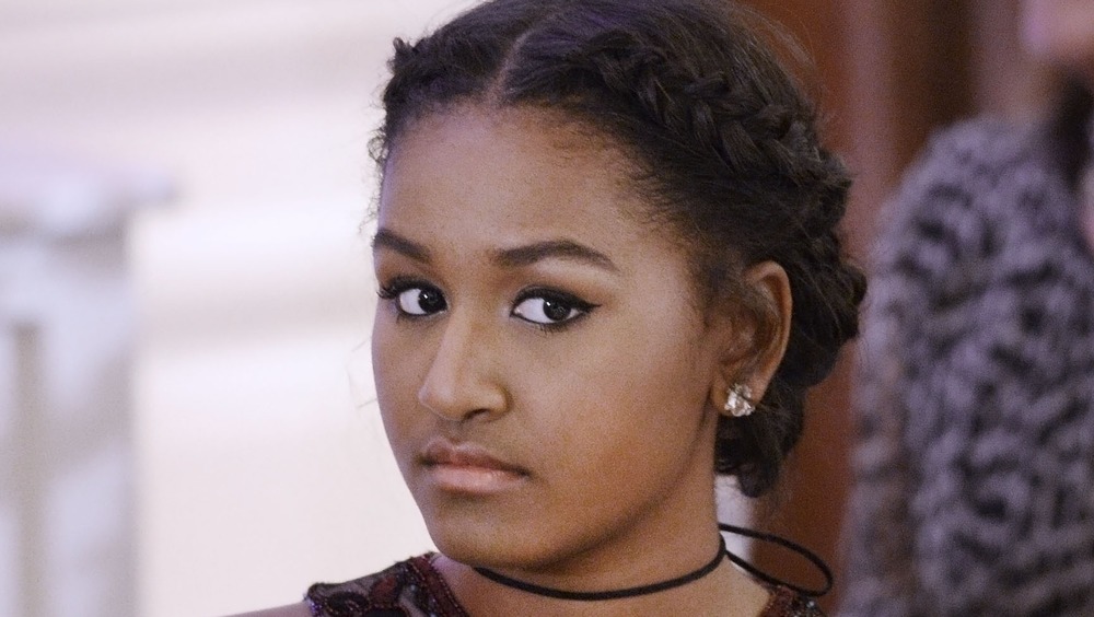 Sasha Obama looking sideways