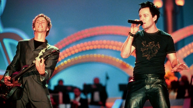 Pop duo Savage Garden playing a concert in Italy, 2000