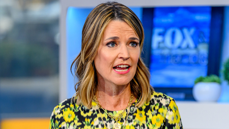 Savannah Guthrie speaking on stage